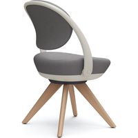 オカムラ パラベル スタンダードタイプ 木４本脚ナチュラル ライトグレージュボディ グレー（インターロック） 8CBAYL FXW1 1脚（直送品）