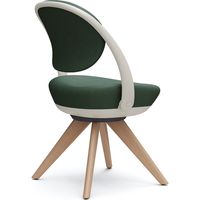 オカムラ パラベル スタンダード 木４本脚ナチュラル インターロック ライトグレージュ×ダークグリーン 8CBAYL FXW5 1脚（直送品）