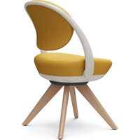 オカムラ パラベル スタンダードタイプ 木４本脚ナチュラル ライトグレージュボディ イエロー（インターロック） 8CBAYL FXW7 1脚（直送品）