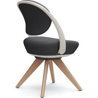 オカムラ パラベル カバーリング 木４本脚ナチュラル インターロック ライトグレージュ×ダークグレー 8CBAYN FXW0 1脚（直送品）