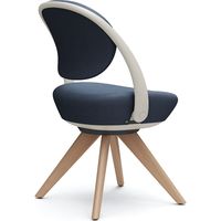 オカムラ パラベル カバーリング 木４本脚ナチュラル インターロック ライトグレージュ×インディゴ 8CBAYN FXW4 1脚（直送品）