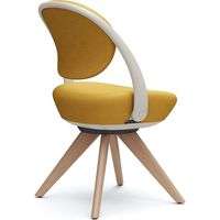 オカムラ パラベル カバーリングタイプ 木４本脚ナチュラル ライトグレージュボディ イエロー（インターロック） 8CBAYN FXW7 1脚（直送品）