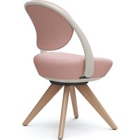 オカムラ パラベル カバーリング 木４本脚ナチュラル インターロック ライトグレージュ×ペールピンク 8CBAYN FXW8 1脚（直送品）