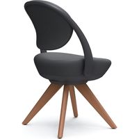 オカムラ パラベル スタンダードタイプ 木４本脚ダーク ブラックボディ ダークグレー（ツイル） 8CBAYR FKY1 1脚（直送品）