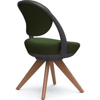 オカムラ パラベル スタンダードタイプ 木４本脚ダーク ブラックボディ ダークグリーン（ツイル） 8CBAYR FKY5 1脚（直送品）