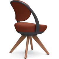 オカムラ パラベル スタンダードタイプ 木４本脚ダーク ブラックボディ テラコッタ（ツイル） 8CBAYR FKY8 1脚（直送品）