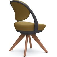 オカムラ パラベル スタンダードタイプ 木４本脚ダーク ブラックボディ イエローグリーン（ツイル） 8CBAYR FKY9 1脚（直送品）