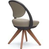 オカムラ パラベル スタンダードタイプ 木４本脚ダーク ブラックボディ ベージュ（ツイル） 8CBAYR FKY7 1脚（直送品）