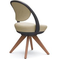 オカムラ パラベル スタンダードタイプ 木４本脚ダーク ブラックボディ ベージュ（インターロック） 8CBAYR FXW2 1脚（直送品）