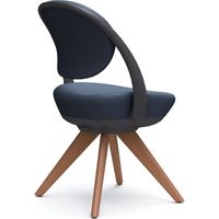 オカムラ パラベル スタンダードタイプ 木４本脚ダーク ブラックボディ インディゴ（インターロック） 8CBAYR FXW4 1脚（直送品）