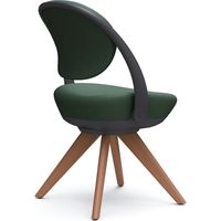 オカムラ パラベル スタンダードタイプ 木４本脚ダーク ブラックボディ ダークグリーン（インターロック） 8CBAYR FXW5 1脚（直送品）