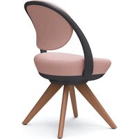 オカムラ パラベル スタンダードタイプ 木４本脚ダーク ブラックボディ ペールピンク（インターロック） 8CBAYR FXW8 1脚（直送品）