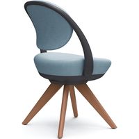 オカムラ パラベル スタンダードタイプ 木４本脚ダーク ブラックボディ セージ（インターロック） 8CBAYR FXW9 1脚（直送品）