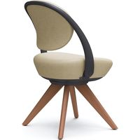 オカムラ パラベル カバーリングタイプ 木４本脚ダーク ブラックボディ ベージュ（インターロック） 8CBAYS FXW2 1脚（直送品）