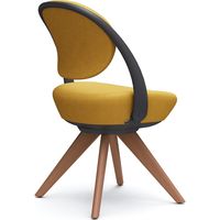 オカムラ パラベル カバーリングタイプ 木４本脚ダーク ブラックボディ イエロー（インターロック） 8CBAYS FXW7 1脚（直送品）