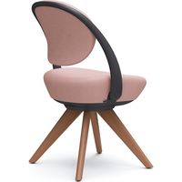 オカムラ パラベル カバーリングタイプ 木４本脚ダーク ブラックボディ ペールピンク（インターロック） 8CBAYS FXW8 1脚（直送品）