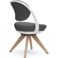 オカムラ パラベル スタンダードタイプ 木４本脚ナチュラル ホワイトボディ グレー（ツイル） 8CBAYW FKY2 1脚（直送品）