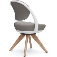 オカムラ パラベル スタンダードタイプ 木４本脚ナチュラル ホワイトボディ ライトグレー（ツイル） 8CBAYW FKY3 1脚（直送品）