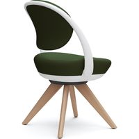 オカムラ パラベル スタンダードタイプ 木４本脚ナチュラル ホワイトボディ ダークグリーン（ツイル） 8CBAYW FKY5 1脚（直送品）