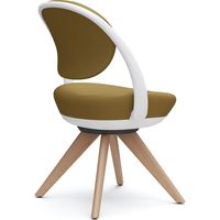 オカムラ パラベル スタンダードタイプ 木４本脚ナチュラル ホワイトボディ イエローグリーン（ツイル） 8CBAYW FKY9 1脚（直送品）