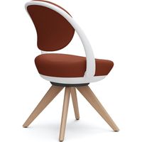 オカムラ パラベル スタンダードタイプ 木４本脚ナチュラル ホワイトボディ テラコッタ（ツイル） 8CBAYW FKY8 1脚（直送品）