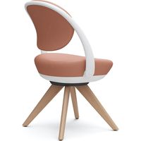 オカムラ パラベル スタンダードタイプ 木４本脚ナチュラル ホワイトボディ ペールピンク（ツイル） 8CBAYW FKZ7 1脚（直送品）