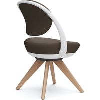 オカムラ パラベル スタンダードタイプ 木４本脚ナチュラル ホワイトボディ ダークブラウン（インターロック） 8CBAYW FXW3 1脚（直送品）