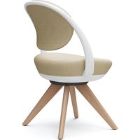 オカムラ パラベル スタンダードタイプ 木４本脚ナチュラル ホワイトボディ ベージュ（インターロック） 8CBAYW FXW2 1脚（直送品）