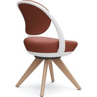 オカムラ パラベル スタンダードタイプ 木４本脚ナチュラル ホワイトボディ テラコッタ（インターロック） 8CBAYW FXW6 1脚（直送品）