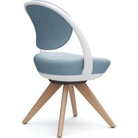 オカムラ パラベル スタンダードタイプ 木４本脚ナチュラル ホワイトボディ セージ（インターロック） 8CBAYW FXW9 1脚（直送品）