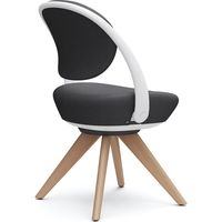 オカムラ パラベル カバーリングタイプ 木４本脚ナチュラル ホワイトボディ ダークグレー（インターロック） 8CBAYY FXW0 1脚（直送品）