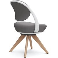 オカムラ パラベル カバーリングタイプ 木４本脚ナチュラル ホワイトボディ グレー（インターロック） 8CBAYY FXW1 1脚（直送品）