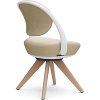 オカムラ パラベル カバーリングタイプ 木４本脚ナチュラル ホワイトボディ ベージュ（インターロック） 8CBAYY FXW2 1脚（直送品）