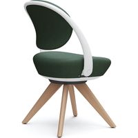 オカムラ パラベル カバーリングタイプ 木４本脚ナチュラル ホワイトボディ ダークグリーン（インターロック） 8CBAYY FXW5 1脚（直送品）