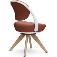 オカムラ パラベル カバーリングタイプ 木４本脚ナチュラル ホワイトボディ テラコッタ（インターロック） 8CBAYY FXW6 1脚（直送品）