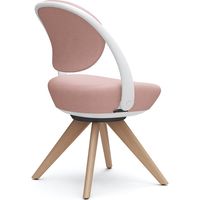 オカムラ パラベル カバーリングタイプ 木４本脚ナチュラル ホワイトボディ ペールピンク（インターロック） 8CBAYY FXW8 1脚（直送品）