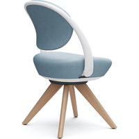 オカムラ パラベル カバーリングタイプ 木４本脚ナチュラル ホワイトボディ セージ（インターロック） 8CBAYY FXW9 1脚（直送品）