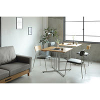 ICHIBA ドリップ カフェチェア 合成レザー BKｘSV ブラック×シルバー DRC-3446BKSV 1脚（直送品）