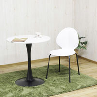 【軒先渡し】後藤家具物産 シンプルデザインルームチェアー ホワイト CC-RC-WH-4 1セット(4脚入)（直送品）