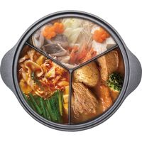 ベストコ IH 三食鍋 ガラス蓋付 26cm ダイヤモンドコート ND-8400 ビストロ・トレシェルタ 4975970256688 1個（直送品）