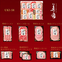 ニッポンハム 日本ハム ギフト 国産 プレミアム 美ノ国 UKI-58 お中元 冷蔵 送料無料 901040614 1セット（直送品）