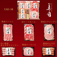 ニッポンハム 日本ハム ギフト 国産 プレミアム 美ノ国 UKI-38 お中元 冷蔵 送料無料 901040612 1セット（直送品）