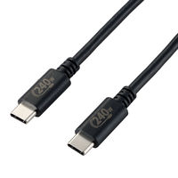 タイプCケーブル (USB-C to C) PD対応 240W USB2.0 1m 黒 U2C-CCPE10NBK エレコム 1本（直送品）