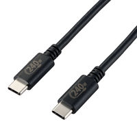 タイプCケーブル (USB-C to C) PD対応 240W USB2.0 2m 黒 U2C-CCPE20NBK エレコム 1本