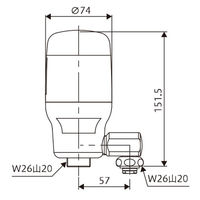 ミナミサワ SuiSui　SINGLE　自在水栓用（上向き）　後付タイプ FMNU 1個（直送品）