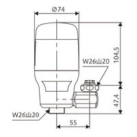 ミナミサワ SuiSui　SINGLE　自在水栓用（下向き）　後付タイプ FMNS 1個（直送品）