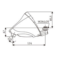 ミナミサワ SuiSui　SINGLE　自在水栓用（下向き）　後付タイプ SS3R-HS 1個（直送品）