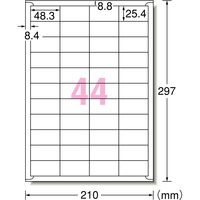 エーワン（A-one）ラベルシール 強粘着 表示・宛名ラベル プリンタ兼用 封筒 シール ステッカ― A4 44面 100シート 徳用 78544