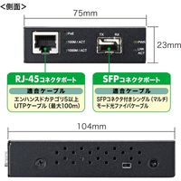 サンワサプライ 光メディアコンバータ LAN-PSC212RFN 1個（直送品）