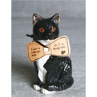 グローバルアロー 花瓶 一輪挿し フラワーベース 犬 猫 タグ付 クロネコ 346721 1個（直送品）